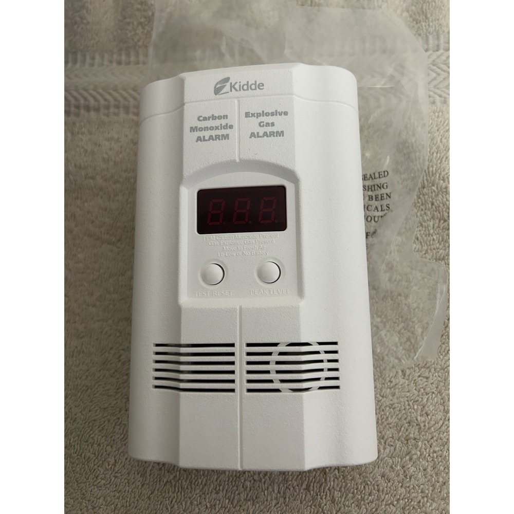 Kidde Carbon Monoxide +Explosive Gas,Natural Gas & Propane Alarm,Plug-in with 9V